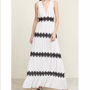 White black pinspot dress